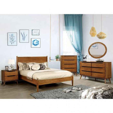 Lennart Oak 4-Piece Twin Bedroom Set by Furniture of America at Eve Furniture