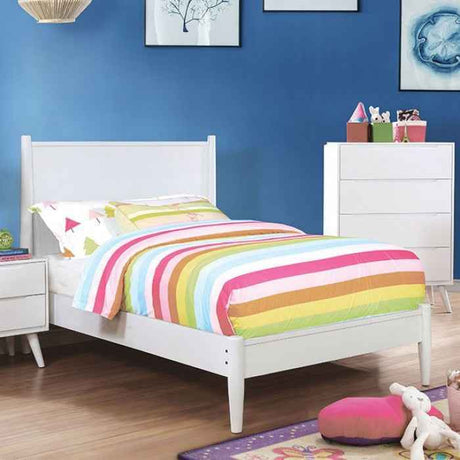 Lennart White 4-Piece Twin Bedroom Set by Furniture of America at Eve Furniture