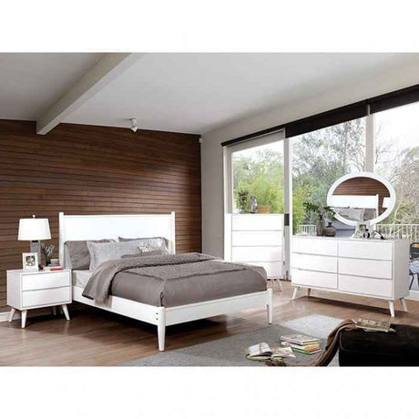 Lennart White 4-Piece Twin Bedroom Set by Furniture of America at Eve Furniture