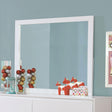 Lennart White Rectangular Mirror by Furniture of America at Eve Furniture