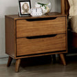 Lennart Oak Night Stand by Furniture of America at Eve Furniture
