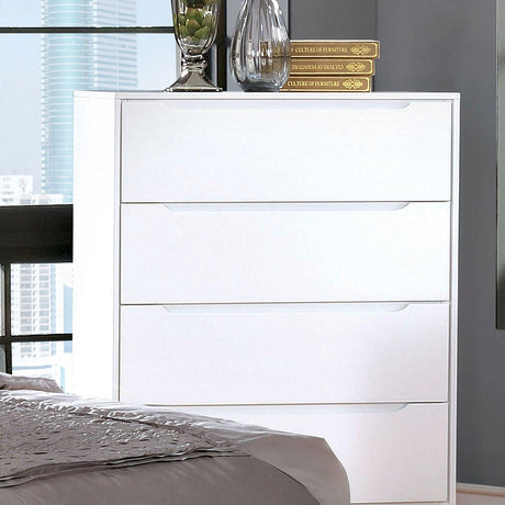 Lennart White Chest by Furniture of America at Eve Furniture
