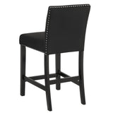 Lennon Black and White Velvet 5-Piece Counter Height Dining Set by Crown Mark at Eve Furniture