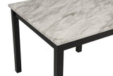 Lennon Black and White Velvet 5-Piece Counter Height Dining Set by Crown Mark at Eve Furniture