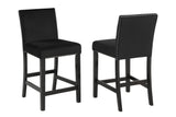 Lennon Black and White Velvet 5-Piece Counter Height Dining Set by Crown Mark at Eve Furniture