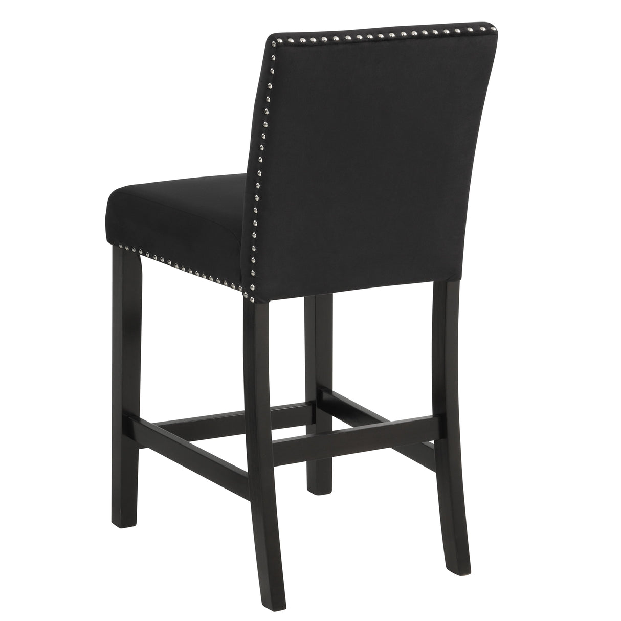 Lennon Black Velvet 5-Piece Counter Height Dining Set by Crown Mark at Eve Furniture