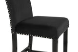 Lennon Black Velvet 5-Piece Counter Height Dining Set by Crown Mark at Eve Furniture