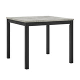 Lennon Black/Concrete 5-Piece Counter Height Set by Crown Mark at Eve Furniture