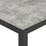 Lennon Black/Concrete 5-Piece Counter Height Set by Crown Mark at Eve Furniture