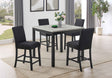 Lennon Black/Concrete 5-Piece Counter Height Set by Crown Mark at Eve Furniture