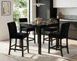 Lennon Black/Gold 5-Piece Faux Marble Top Counter Height Set by Crown Mark at Eve Furniture