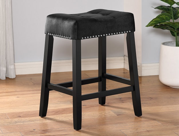 Lennon Saddle Counter Bar Stool 24", Set of 2