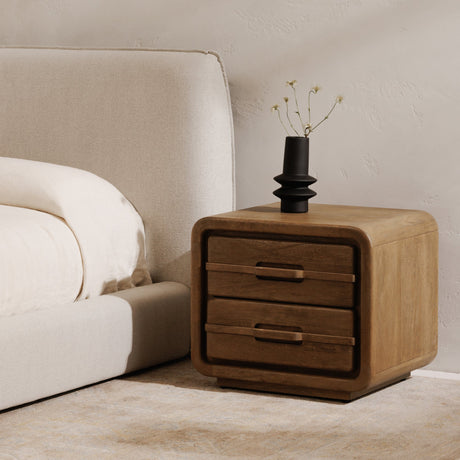 Lennon Vintage Brown Nightstand by MOES at Eve Furniture