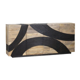 Lennox Brown Four-Door Sideboard by Crestview at Eve Furniture