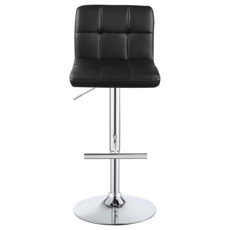 Lenny Black Upholstered Adjustable Bar Stool (Set of 2) by Coaster at Eve Furniture