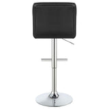 Lenny Black Upholstered Adjustable Bar Stool (Set of 2) by Coaster at Eve Furniture