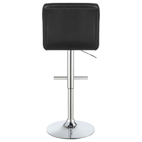 Lenny Black Upholstered Adjustable Bar Stool (Set of 2) by Coaster at Eve Furniture