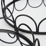 Lenore Round Metal/Mirror Tray Black (Set of 2) by Mercana at Eve Furniture