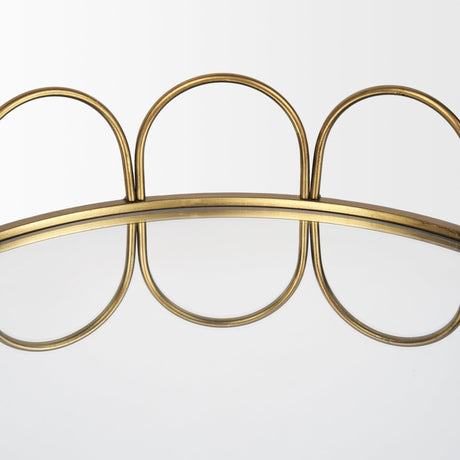 Lenore Round Metal/Mirror Tray Gold (Set of 2) by Mercana at Eve Furniture