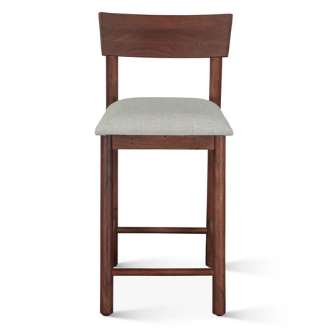 Lenox 18" Upholstered Counter Chair in Walnut by Home Trends & Design at Eve Furniture