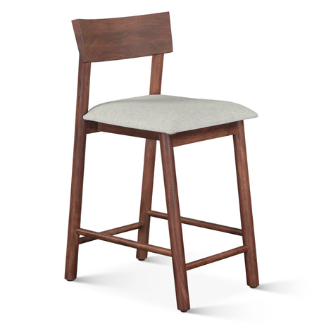 Lenox 18" Upholstered Counter Chair in Walnut by Home Trends & Design at Eve Furniture