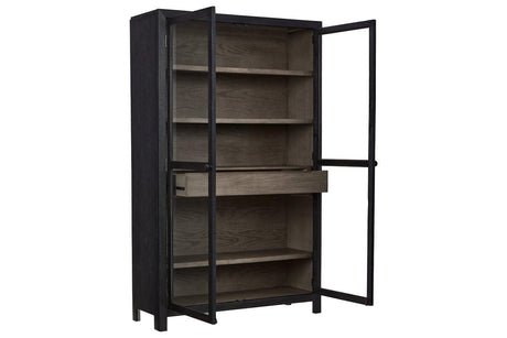 Lenston Black/Gray Accent Cabinet by Ashley at Eve Furniture