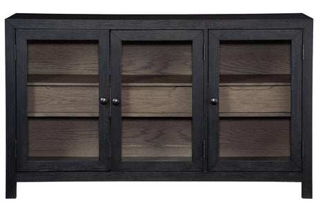Lenston Black/Gray Accent Cabinet by Ashley at Eve Furniture