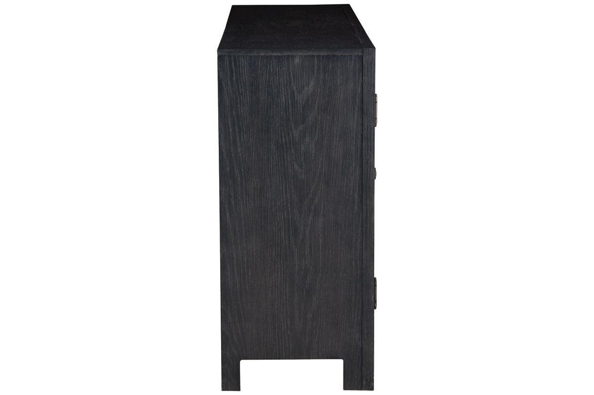 Lenston Black/Gray Accent Cabinet by Ashley at Eve Furniture