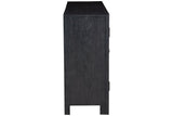 Lenston Black/Gray Accent Cabinet by Ashley at Eve Furniture
