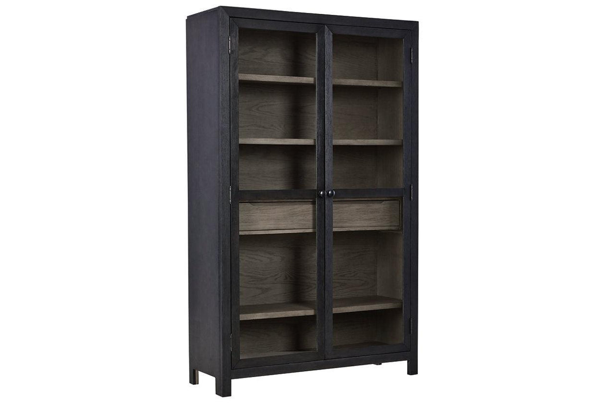 Lenston Black/Gray Accent Cabinet by Ashley at Eve Furniture