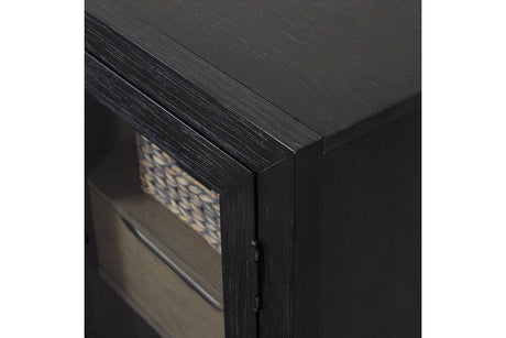 Lenston Black/Gray Accent Cabinet by Ashley at Eve Furniture