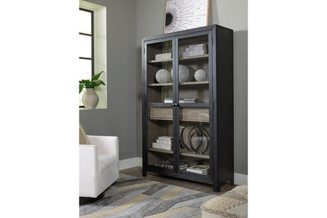 Lenston Black/Gray Accent Cabinet by Ashley at Eve Furniture