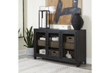 Lenston Black/Gray Accent Cabinet by Ashley at Eve Furniture