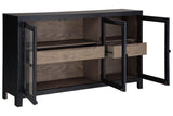 Lenston Black/Gray Accent Cabinet by Ashley at Eve Furniture