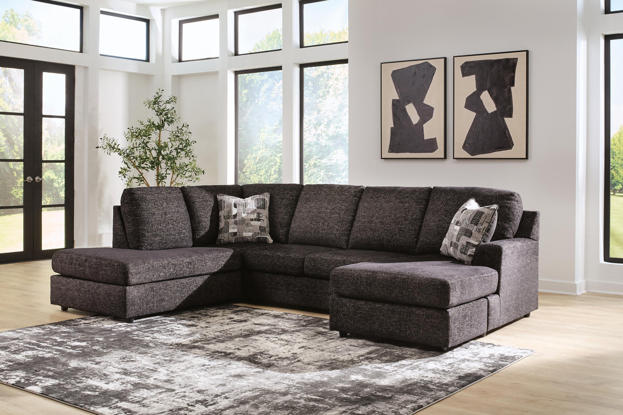Lentiz Onyx 2-Piece Sectional with Chaise by Ashley at Eve Furniture