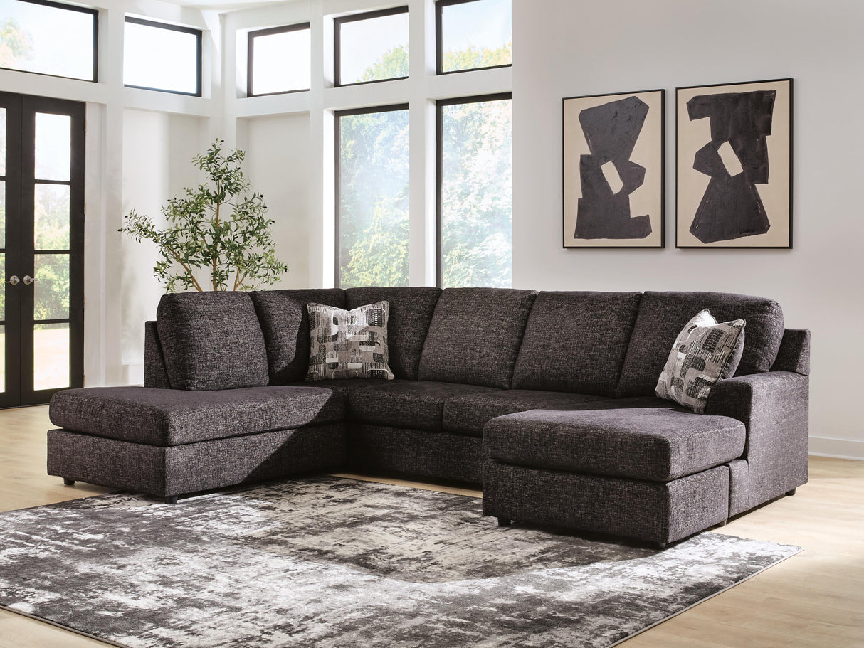 Lentiz Onyx 2-Piece Sectional with Chaise by Ashley at Eve Furniture