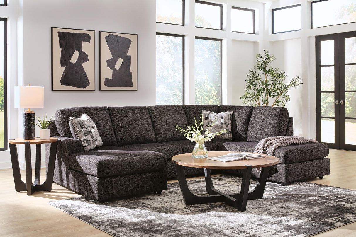 Lentiz Onyx 2-Piece Sectional with Chaise by Ashley at Eve Furniture