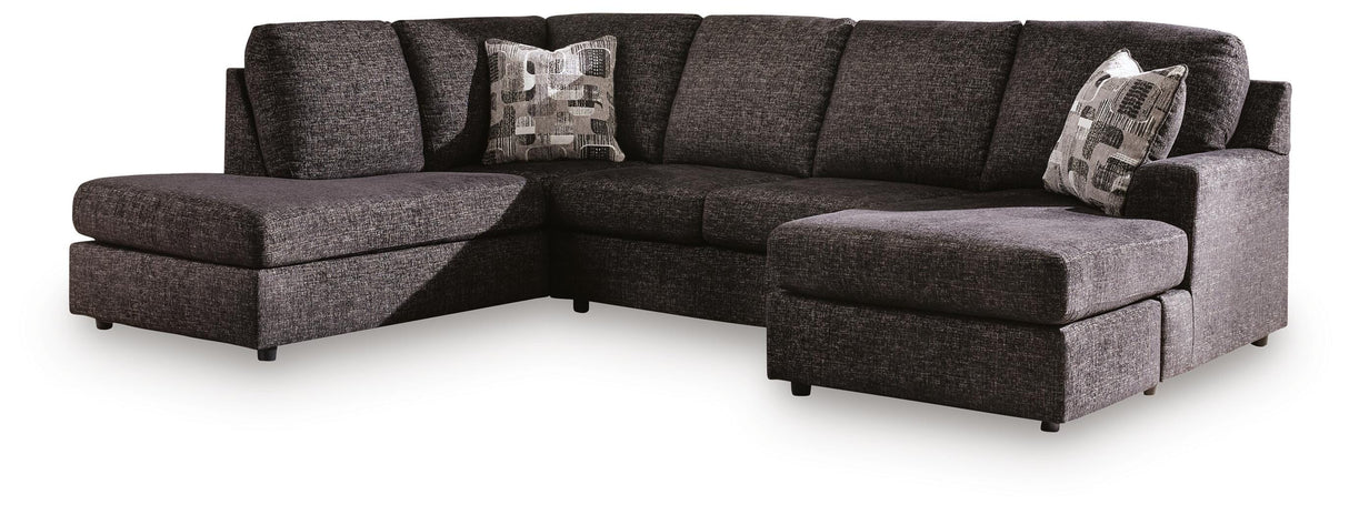 Lentiz Onyx 2-Piece Sectional with Chaise by Ashley at Eve Furniture