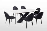 Lenvik Black/White 7-Piece Dining Room Set