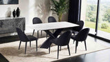 Lenvik Black/White Dining Table by Furniture of America at Eve Furniture