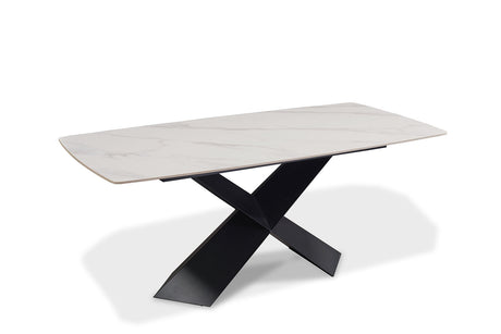 Lenvik Black/White Dining Table by Furniture of America at Eve Furniture