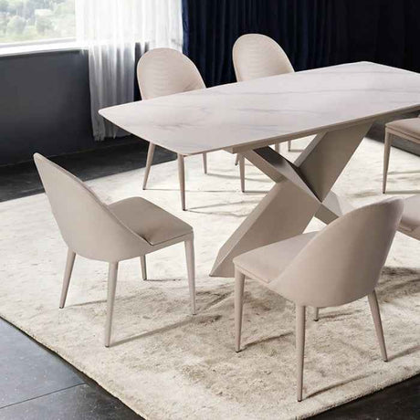 Lenvik Brown/White 7-Piece Dining Room Set by Furniture of America at Eve Furniture