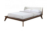 Lenzburg Walnut/Beige 5-Piece Queen Bedroom Set by Furniture of America at Eve Furniture
