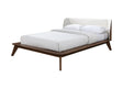 Lenzburg Walnut/Beige Queen Platform Bed by Furniture of America at Eve Furniture