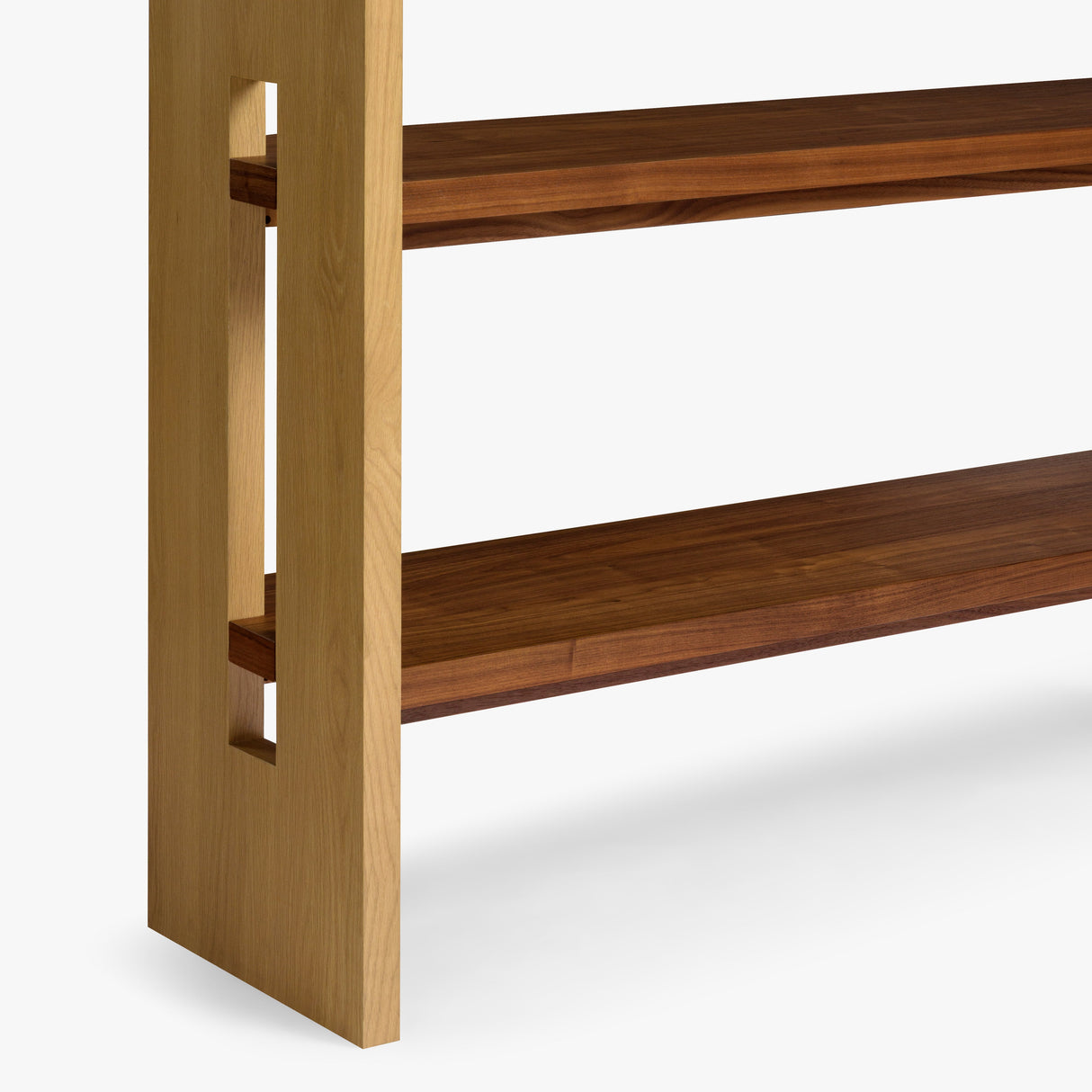 Leo Oak & Walnut Bookcase by Co.House Designs at Eve Furniture
