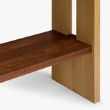 Leo Oak & Walnut Bookcase by Co.House Designs at Eve Furniture