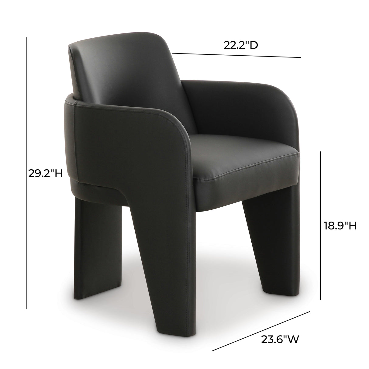 Leo Performance Vegan Leather Dining Chair by TOV Furniture at Eve Furniture