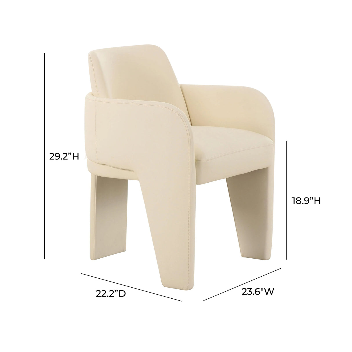 Leo Performance Vegan Leather Dining Chair by TOV Furniture at Eve Furniture