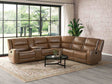 Leolinus Brown Motion Sectional by Furniture of America at Eve Furniture
