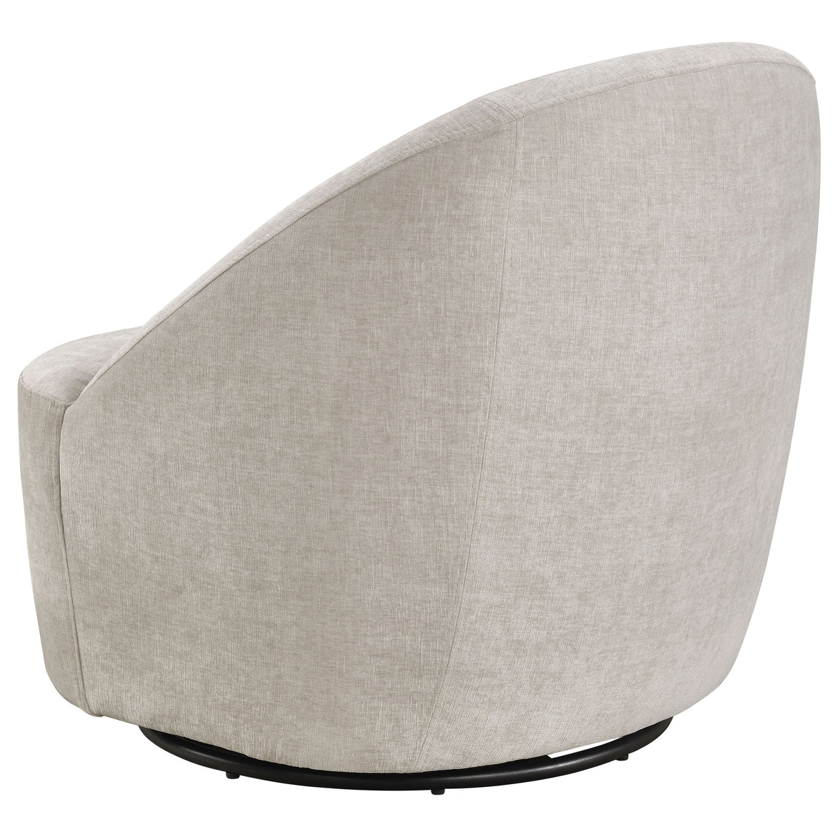 Leon Beige Chenille Upholstered Swivel Accent Chair by Coaster at Eve Furniture